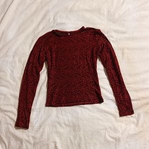 Red spiderweb top by Monster